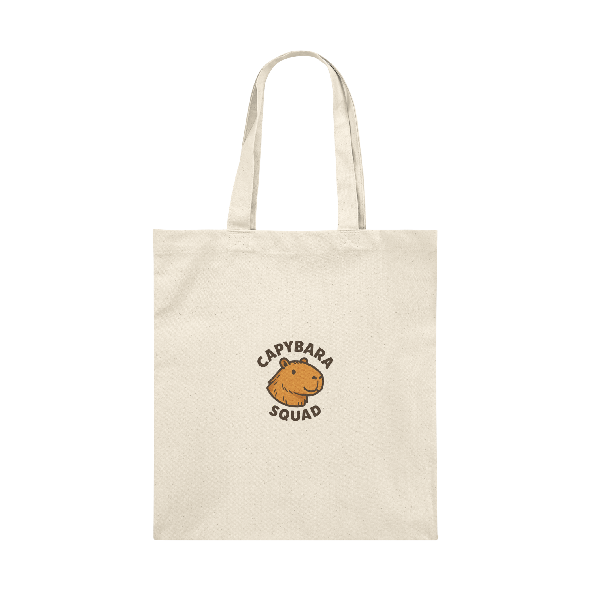 Carry Like a Capybara cotton canvas tote bag